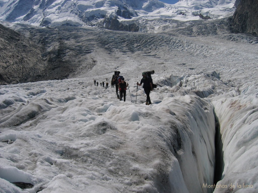 Cruzando el Glaciar Grenx